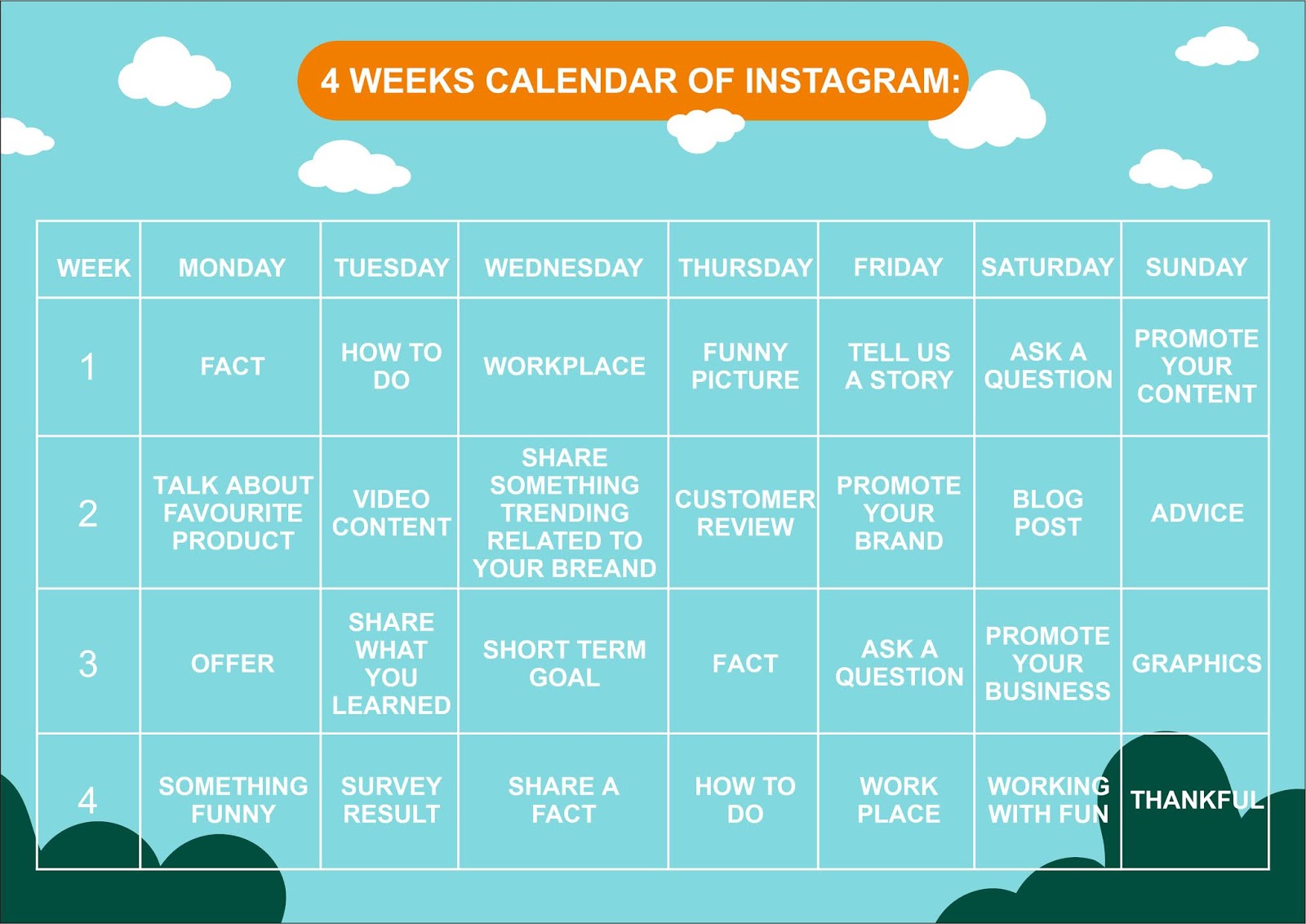 How to create Social media content calendar: